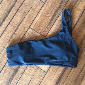 ONE STRAP BLACK BIKINI SWIMSUIT TOP